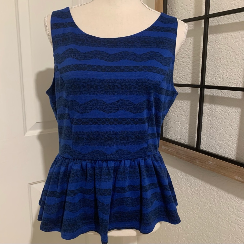 Womens Have top blue and black